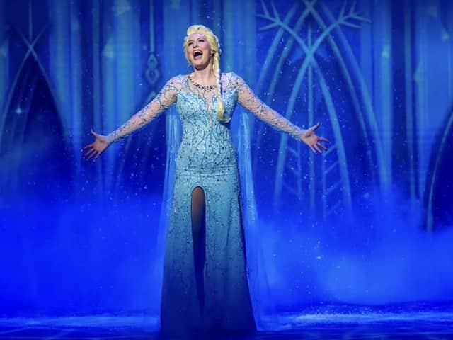 Abbie Warner as Elsa in Portsmouth Theatres' production of Frozen at Theatre Royal