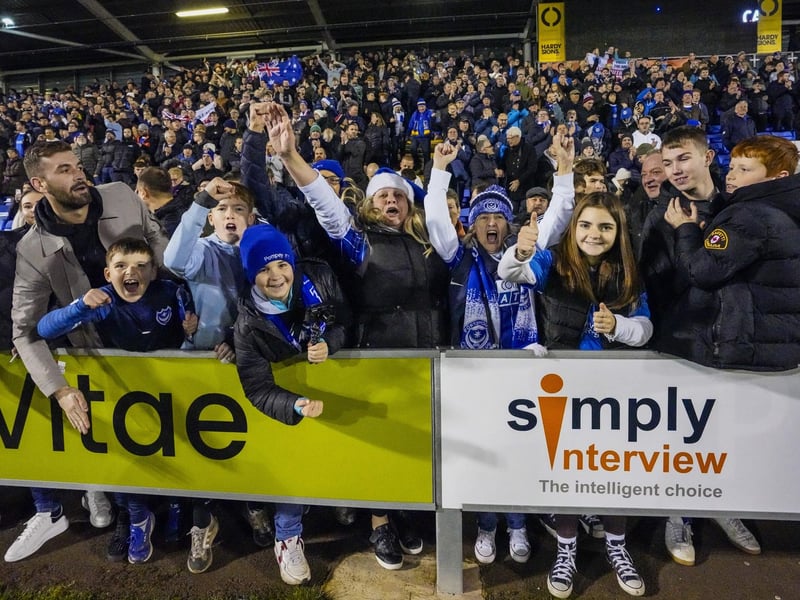 1,540 Pompey fans made the trip to Shrewsbury's Cloud Meadow