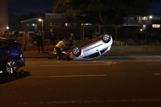 Multiple vehicles were caught up in the incident. Picture: Craig Trowern