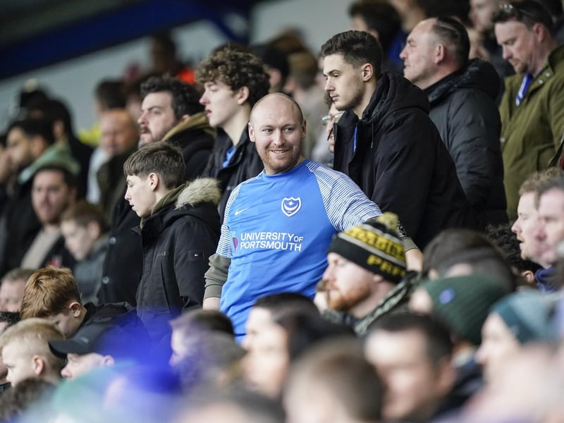 Check out our brilliant gallery as Pompey fans roared their team on to victory over Northampton. Pics: Jason Brown.