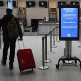 A sign at Southampton Airport notifying customers that Flybe flights will not be operating. Picture: Andrew Matthews/PA Wire