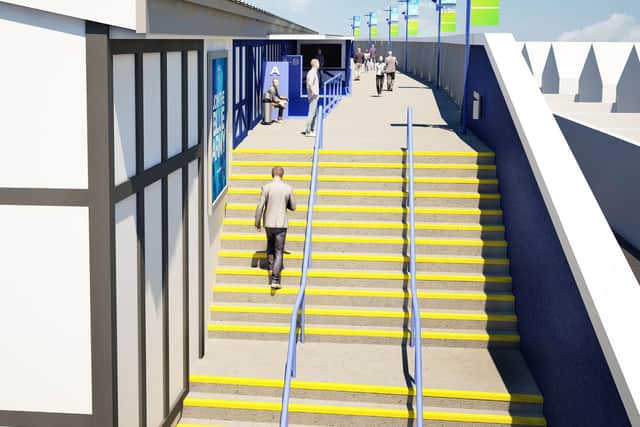 The Milton stand and south-east concourse in approved work to Fratton Park's Milton end. Picture: Portsmouth FC