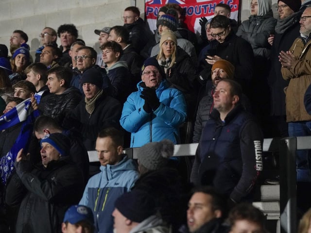 The big coats got their first outing of the season as fans wrapped up warm for their latest Pompey away day