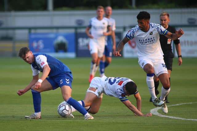 Hawks won 5-1 at AFC Totton last night. Picture by Kieron Louloudis.