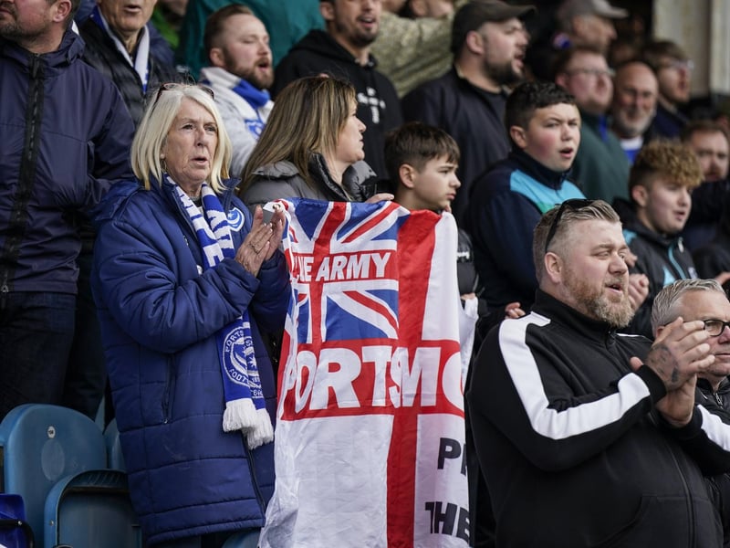 4,019 Pompey fans enjoyed the Blues' 1-0 win at Peterborough