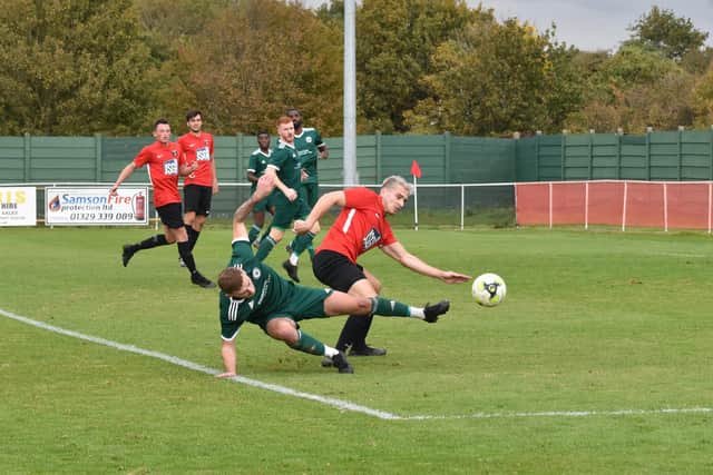 Fareham Town are using lockdown to improve the state of their Cams Alders playing surface. Pic: Paul Proctor.