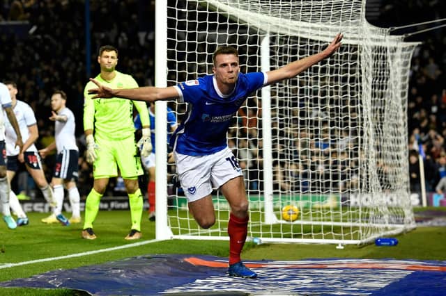 Conor Shaughnessy celebrates his first-half goal against Bolton. Picture: Graham Hunt/ProSportsImages