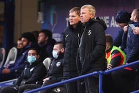 Joe Gallen, left, alongside Kenny Jackett at Pompey