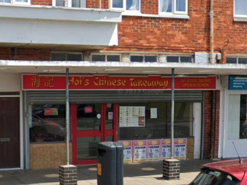 Hoi's Chinese Takeaway, at 184 Nobes Avenue, Gosport was handed a four-out-of-five rating after assessment on January 8.