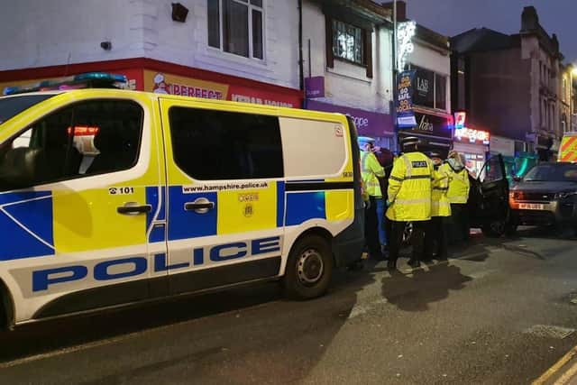 London Road heading south has been left blocked after a crash in North End