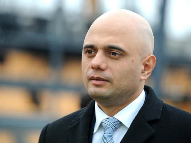 Sajid Javid pictured during a visit to Portsmouth.