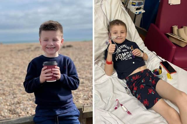 Seven-year-old Lenny Cook has been extremely ill while undergoing his latest round of chemotherapy.