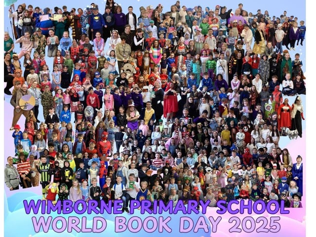 Staff and children at Wimborne Primary School celebrated World Book Day.
