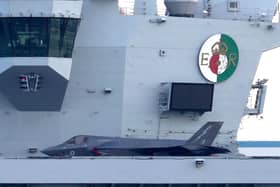 UK stealth fighter jets on board the £3 billion warship HMS Queen Elizabeth will join the fight against the remnants of so-called Islamic State in Iraq and Syria. Picture: Andrew Matthews/PA Wire