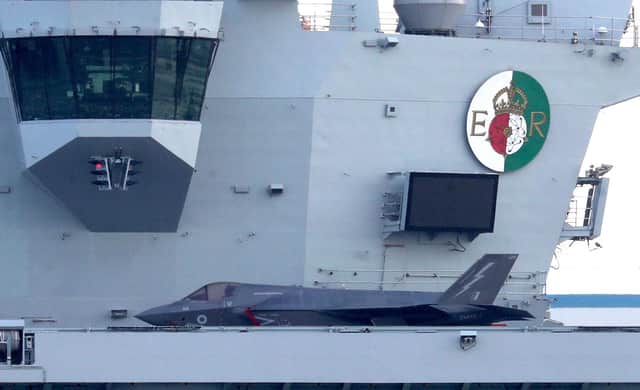 UK stealth fighter jets on board the £3 billion warship HMS Queen Elizabeth will join the fight against the remnants of so-called Islamic State in Iraq and Syria. Picture: Andrew Matthews/PA Wire