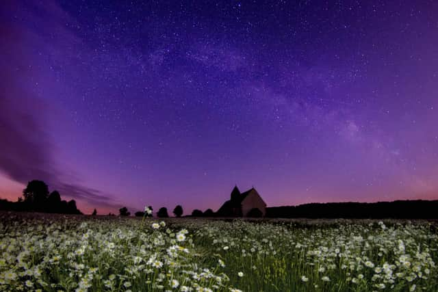 St Hubert's Church near Idsworth as captured by South Downs National Park's dark skies ranger Dan Oakley.