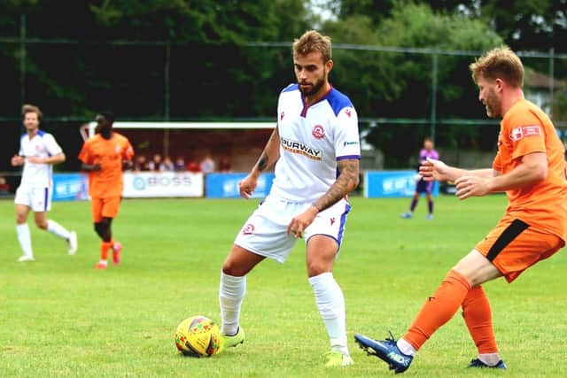Gosport's Pat Suraci dislocated his knee in training on Wednesday night. Picture: Tom Phillips