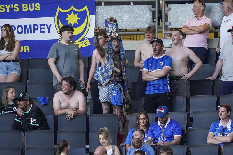 Feeling the heat during Pompey's trip to MK Dons on Tuesday night.