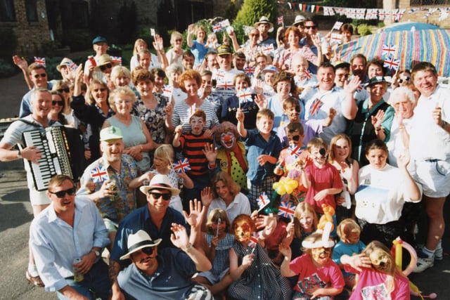 Street party at Lower Bere Wood, Waterlooville in May 1995 celebrating 50 years since VE Day