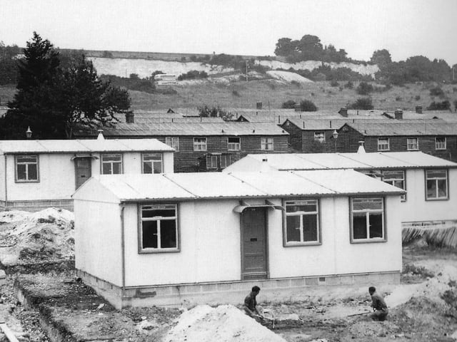 These prefabricated homes were constructed on the slopes of Portsdown Hill, the first opened in July 1945.