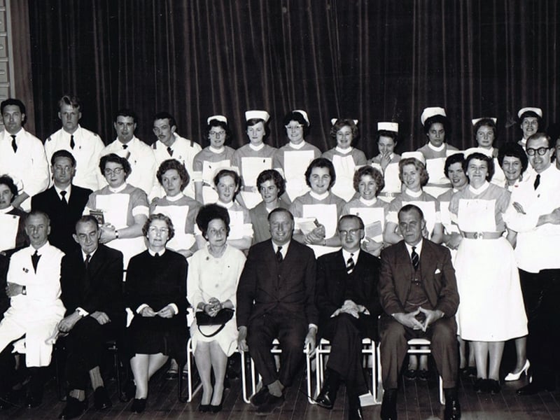Staff at St James Hospital, Milton, Portsmouth 10th May 1962.
