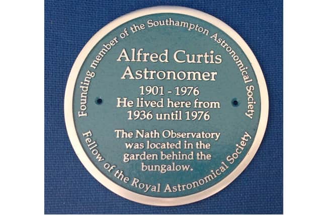 Malcolm Perrins and his wife have got a plaque to remember Alfred Curtis