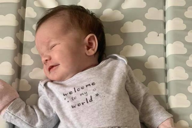 Mum Anna Thompson shared this photo of her 'little lockdown baby' Maddison, who was born on April 28.