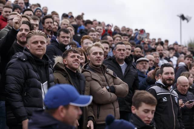 Pompey brought 892 fans with them to Accrington.  Picture: Daniel Chesterton/phcimages.com