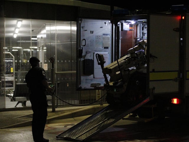 A 'suspicious package' was disposed of by the bomb squad at The Hard in Portsmouth last night. Picture: Jack