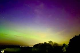 The Northern Lights seen over Portsdown Hill in Portsmouth.