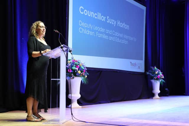 Cllr Suzy Horton speaking at the Teach Portsmouth Awards