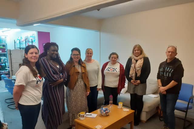 Acts of Kindness Community group volunteers, (left to right) Kerry Snuggs, Eva Dixon, Sarah Lawrence, Vicki Rowe-Shawyer, Jacqui Smart and John Rowe-Shawyer.