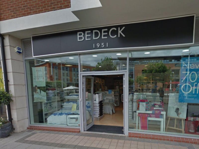 The Gunwharf website states: "Established In 1951, Bedeck specialise in creating beautiful bed and bath collections. Our innovative ranges are inspired by everything around us, from the natural world to the man-made. We take pride in stitching ornament into the ordinary and covering with decoration, to create inspirational bed and bath collections.This commitment to quality and creativity ensures you are investing in exceptional and individual items that will enhance your home."