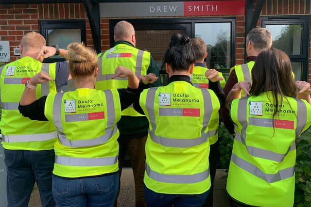 Drew Smith, which is based in Durley, is fundrasing for Macmillan Cancer Support and raising awareness of Ocular Melanoma after their colleague died from the cancer in 2021.