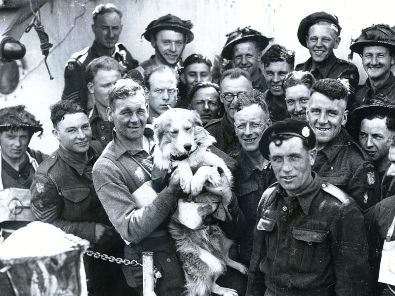 Troops, believed to be Royal Canadian Engineers, on board an LCI(L) alongside South Parade Pier, about to embark for Normandy.