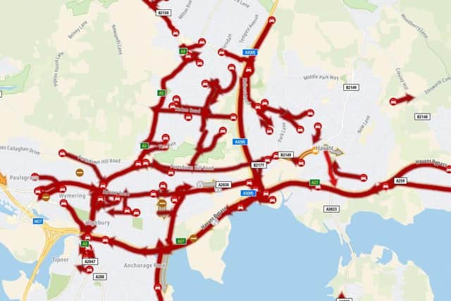 Delays are being caused on the A3, A3(M), A27 and other areas this morning. Picture: ROMANSE.