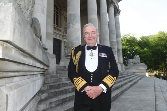 Pictured: Admiral Lord Alan West, a Falklands veteran who commanded frigate HMS Ardent that was sunk during the war.
Picture: Sarah Standing (170622-71)