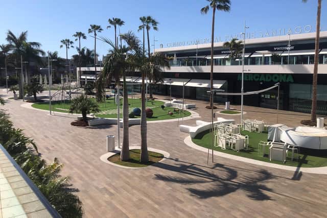 Francesca Lucas, 26 from Waterlooville, has shared her experiences of living in Tenerife during lockdown and images of the empty tourist areas. Pictured: Parque Santiago 6, Commercial Centre, Los Cristianos