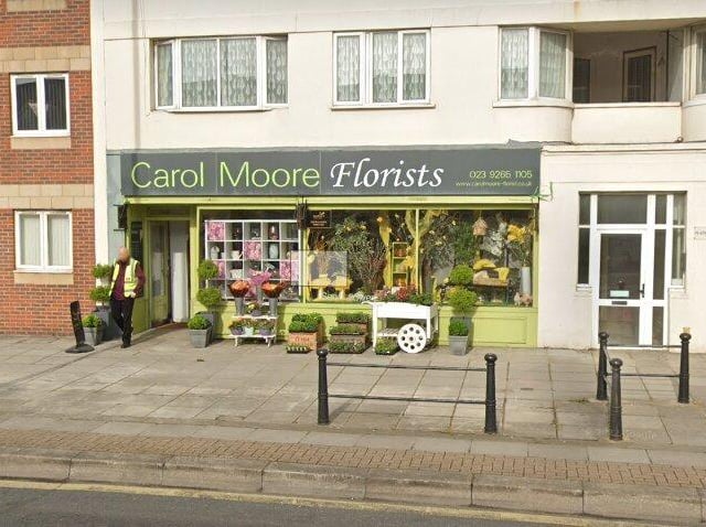 Carol Moore Florist, on London Road, has a rating of 4.9 out of five from 35 reviews on Google.