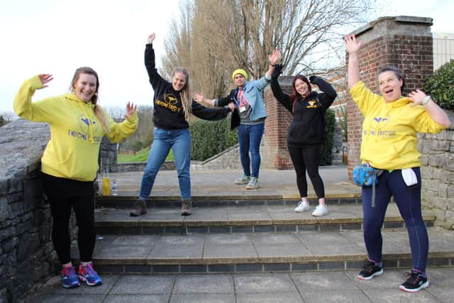 The charity trustees trekked through Cosham on their way from QA to Gunwharf Quays. Picture: Emily Turner
