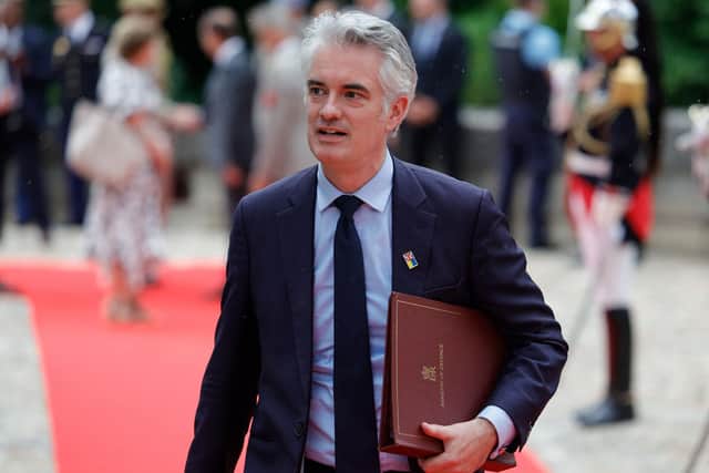 UK minister of State (Minister for Defence Procurement) James Cartlidge answered questions in the House of Commons today. Picture: GEOFFROY VAN DER HASSELT/AFP via Getty Images.
