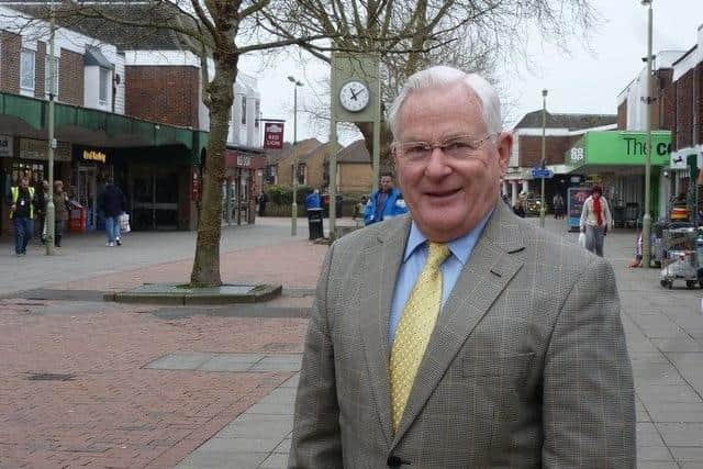 Cllr Roger Price, who is standing down after 51 years, pictured in Portchester Precinct