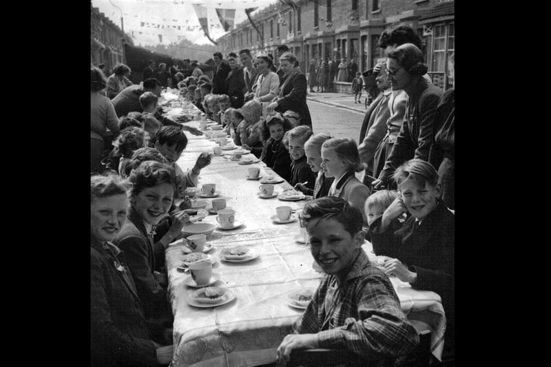 Coronation celebrations at Knox Road 1953.
The street party at Knox Road, Stamshaw, Portsmouth, for the Queen's Coronation in 1953