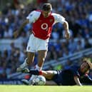 Robert Pires' theatrics helped earn Arsenal a draw against Pompey during their 2003-04 'Invincibles' campaign   Picture: Clive Mason/Getty Images