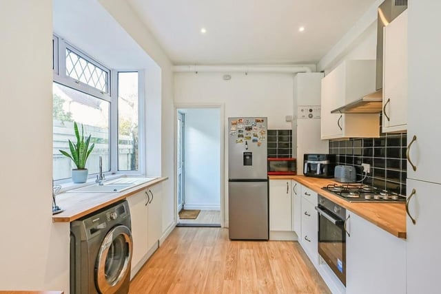The listing says: "This stunning mid-terrace home has recently undergone a comprehensive renovation throughout, seamlessly blending contemporary design with classic charm. Boasting three bedrooms, this residence offers a perfect canvas for a vibrant and comfortable lifestyle."