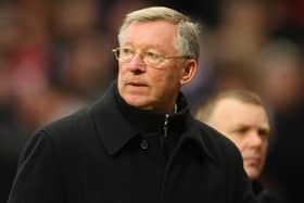 Former Manchester United manager Sir Alex Ferguson looks angry at the final whistle.  Picture: Richard Heathcote/Getty Images