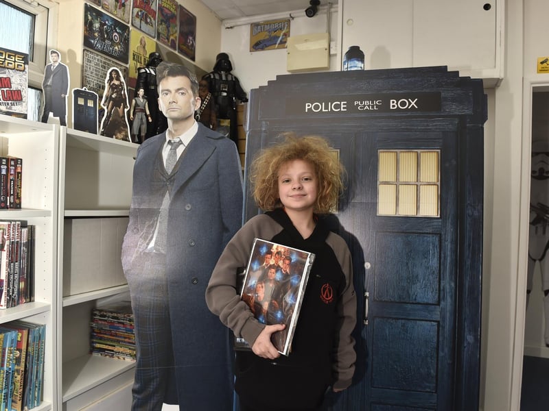 Vanguard Comics in Stoke Road, Gosport, celebrated 60 years of Doctor Who at the shop on Thursday, November 23.
Pictured is: Jessica Holden (12) from Portsmouth.
Picture: Sarah Standing (231123-2057)