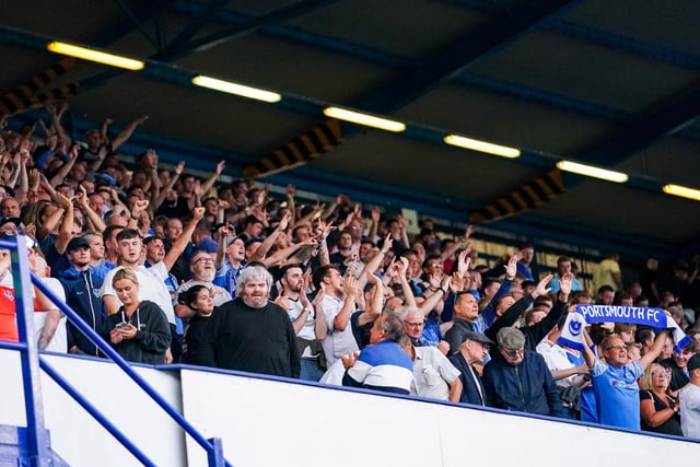 Pompey fans were in full voice at the full-time whistle.