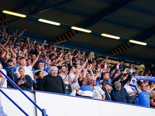Pompey fans were in full voice at the full-time whistle.
