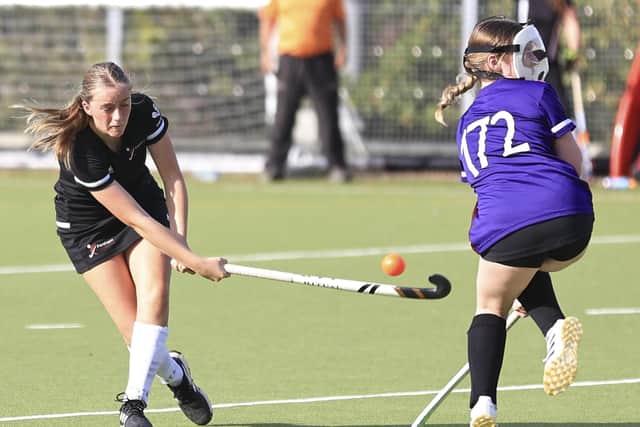 Fareham 3rds (black) v Portsmouth 3rds. Picture: Barry Zee